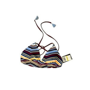 Massimo Chevron Bikini Top Size Medium NWT